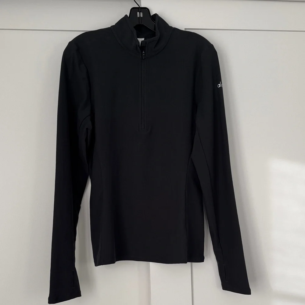 ALO Alosoft 1/2 Zip Rapid Pullover in Anthracite - Picture 5 of 6